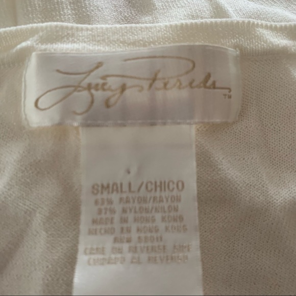 Lucy Perida Sweater cardigan with knit flower size small - Picture 4 of 4